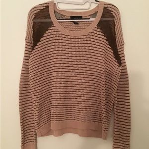 The Kooples Pink Sweater with Metallic Details